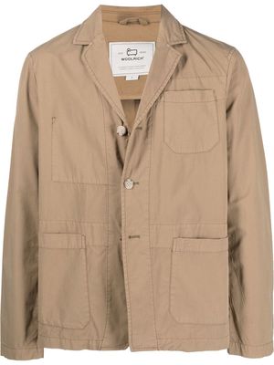 Woolrich single-breasted button blazer - Brown