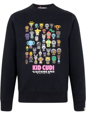 A BATHING APE® x Kid Cudi Baby Milo crewneck sweatshirt - Black