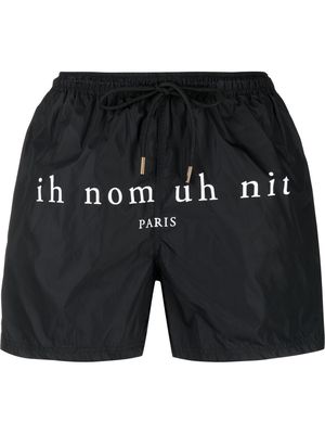 Ih Nom Uh Nit logo-print swim shorts - Black