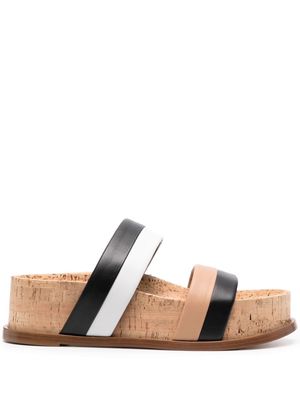 Gabriela Hearst double-strap cork platform sandals - Neutrals
