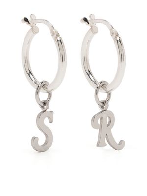 Raf Simons RS logo earrings - Silver
