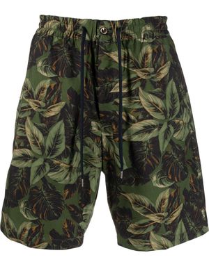 PT TORINO leaf-print Bermuda shorts - Green