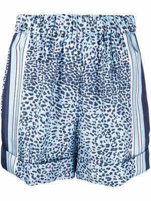 P.A.R.O.S.H. leopard-print shorts - Blue