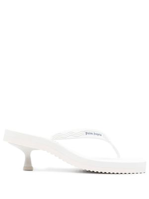 Palm Angels heeled flip flops - White