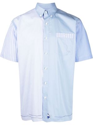 Ader Error striped short-sleeve shirt - Blue