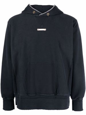 Maison Margiela logo print hoodie - Black
