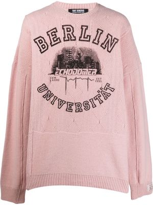 Raf Simons Berlin oversized merino wool jumper - Pink
