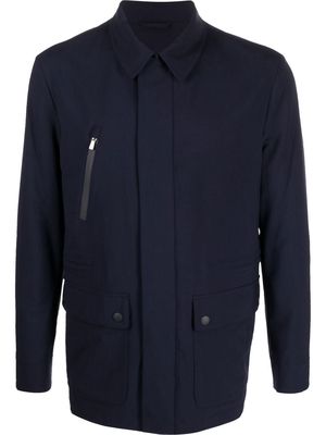 Corneliani collared zip-up jacket - Blue