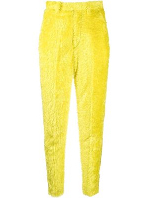 UNDERCOVER textured high-waisted trousers - Yellow