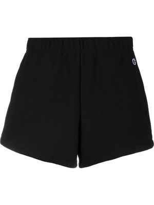 Champion logo-patch track shorts - Black