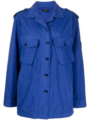 ASPESI long-line shirt jacket - Blue