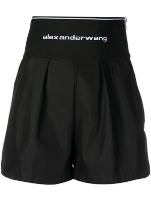 Alexander Wang logo waistband safari shorts - Black