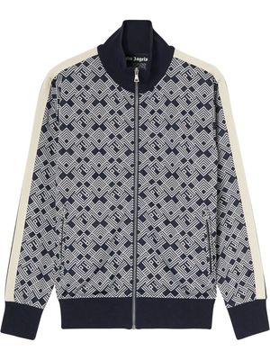 Palm Angels PA JAQUARD TRACK JKT NAVY BLUE OFF WHIT