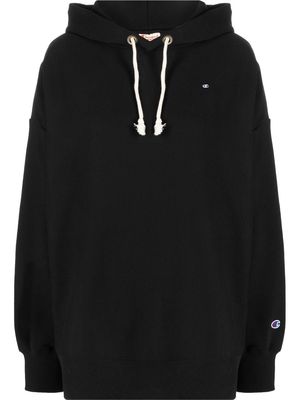 Champion logo-patch pullover hoodie - Black