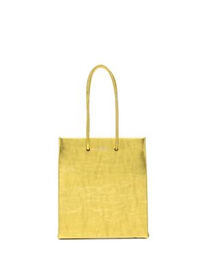 Medea short crinkled-effect tote bag - Yellow