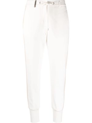 Peserico stripe-detail track pants - White