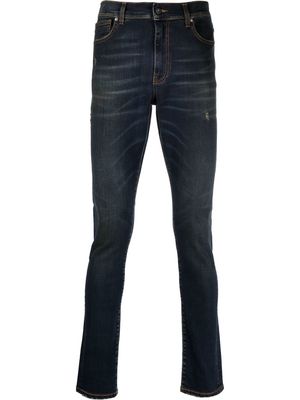 Salvatore Santoro slim-cut cotton-blend jeans - BLUE