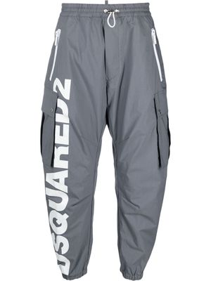 Dsquared2 logo-print tapered track pants - Grey