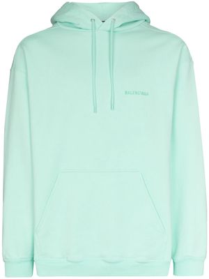 Balenciaga embroidered logo hoodie - Green