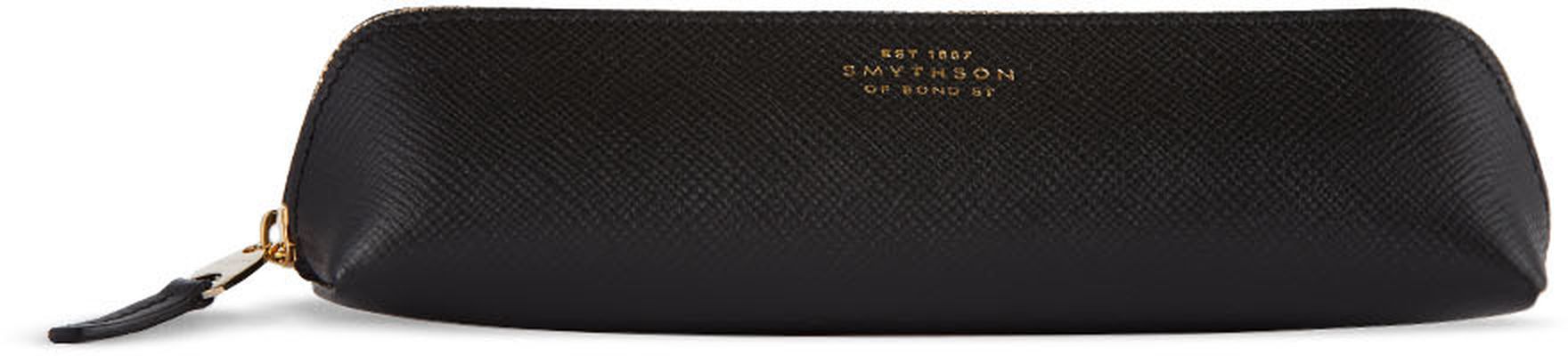 Smythson Black Panama Pencil Case
