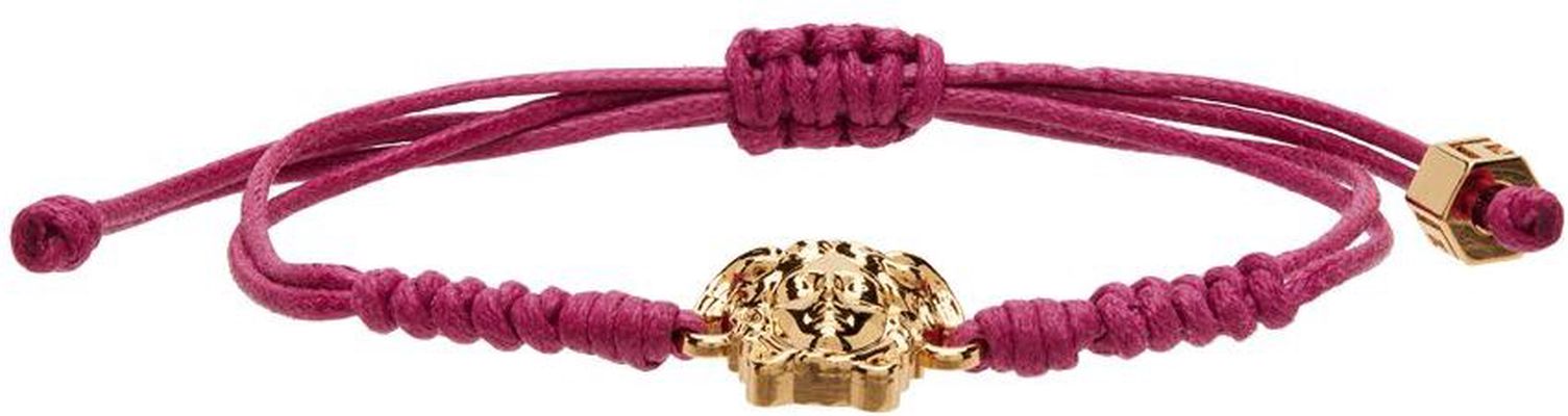 Versace Pink Medusa Braided Bracelet
