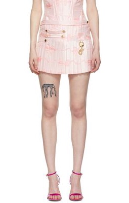 Saint Sintra Pink Viscose Mini Skirt