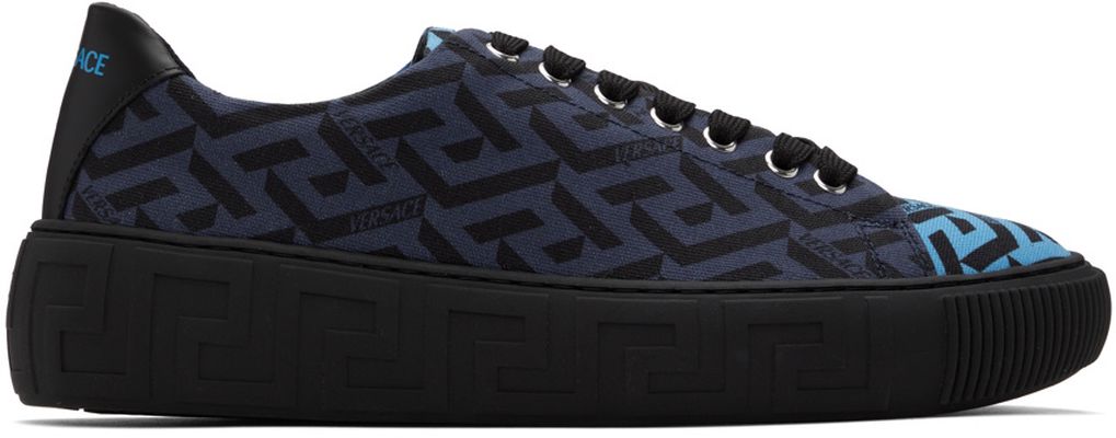 Versace Blue Greca Sneakers