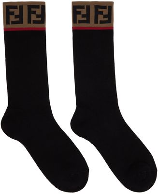 Fendi Black 'Forever Fendi' Socks