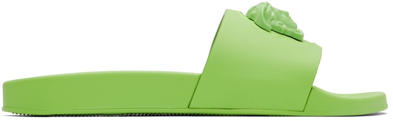 Versace Green 'La Medusa' Slides