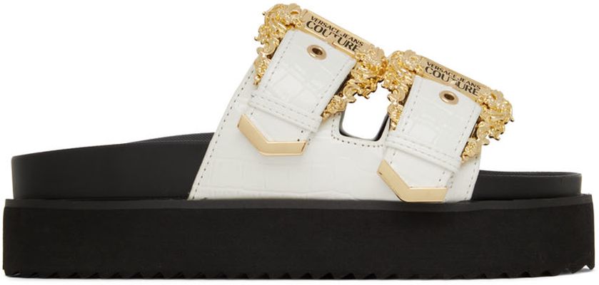 Versace Jeans Couture White Couturei Sandals