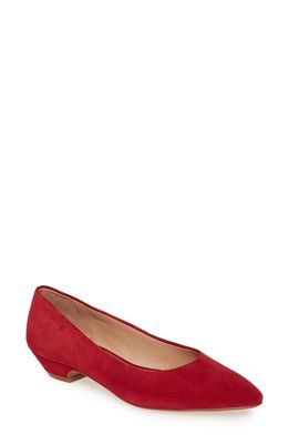 Linea Paolo Bridget Pointy Toe Pump in Red Suede