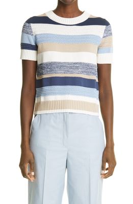 Akris punto Stripe Cotton Sweater in Multicolour
