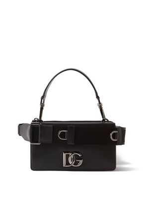 Dolce & Gabbana - Logo-plaque Leather Cross-body Bag - Mens - Black