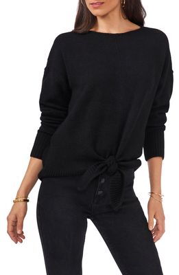 Vince Camuto Tie Front Sweater in Rich Black