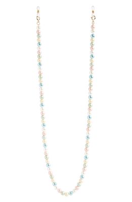 Lele Sadoughi x Atlantic Pacific Bubble Imitation Pearl Glasses Chain in Pastel Rainbow