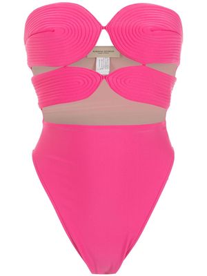 Adriana Degreas cut-out detail swimsuit - Pink