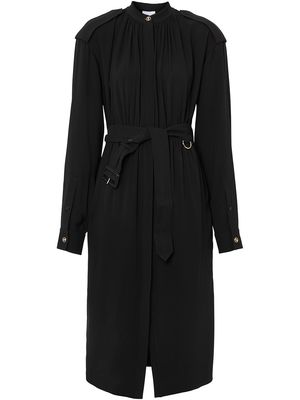 Burberry epaulette-detail silk dress - Black