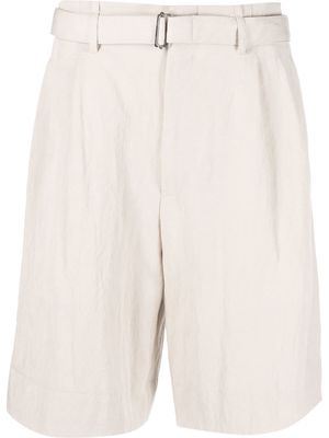 Z Zegna belted pleated shorts - Neutrals