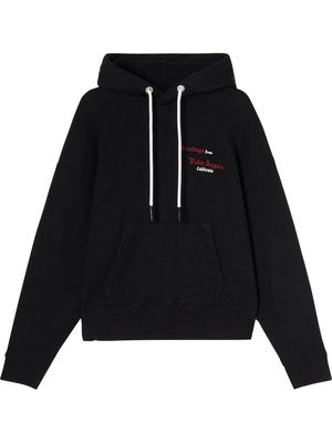 Palm Angels BACK CORAL HOODY BLACK RED
