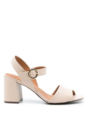 Sarah Chofakian Margaret 85mm leather sandals - Neutrals