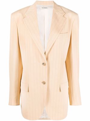 There Was One pinstripe single-breasted blazer - Neutrals