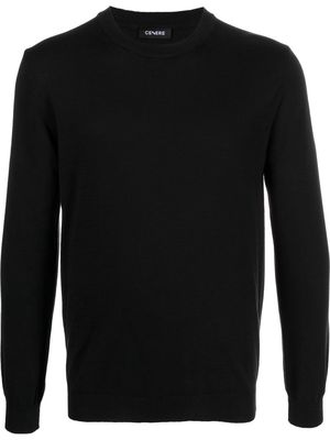 Cenere GB crew-neck cotton jumper - Black