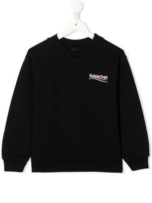 Balenciaga Kids election logo sweatshirt - Black