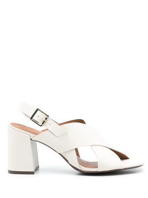Sarah Chofakian Highway 85mm leather sandals - White