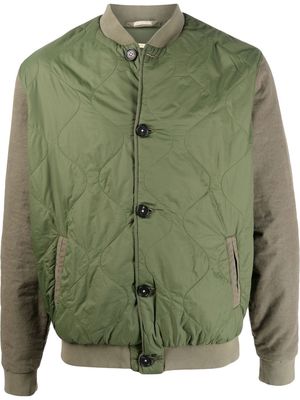 Massimo Alba padded bomber jacket - Green