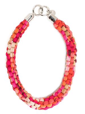 Gianluca Capannolo chunky interwoven necklace - Pink