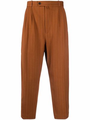 There Was One front pleat tapered trousers - Orange