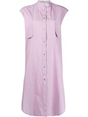 Roseanna sleeveless cotton shirt dress - Purple