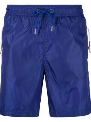 Moncler logo-print swim shorts - Blue