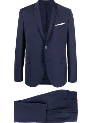 Neil Barrett single-breasted two-piece suit - Blue